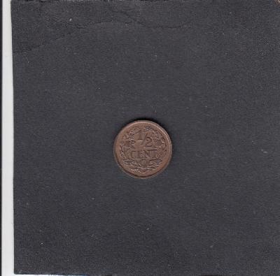 Beschrijving: 1/2 Cent WILHELMINA 